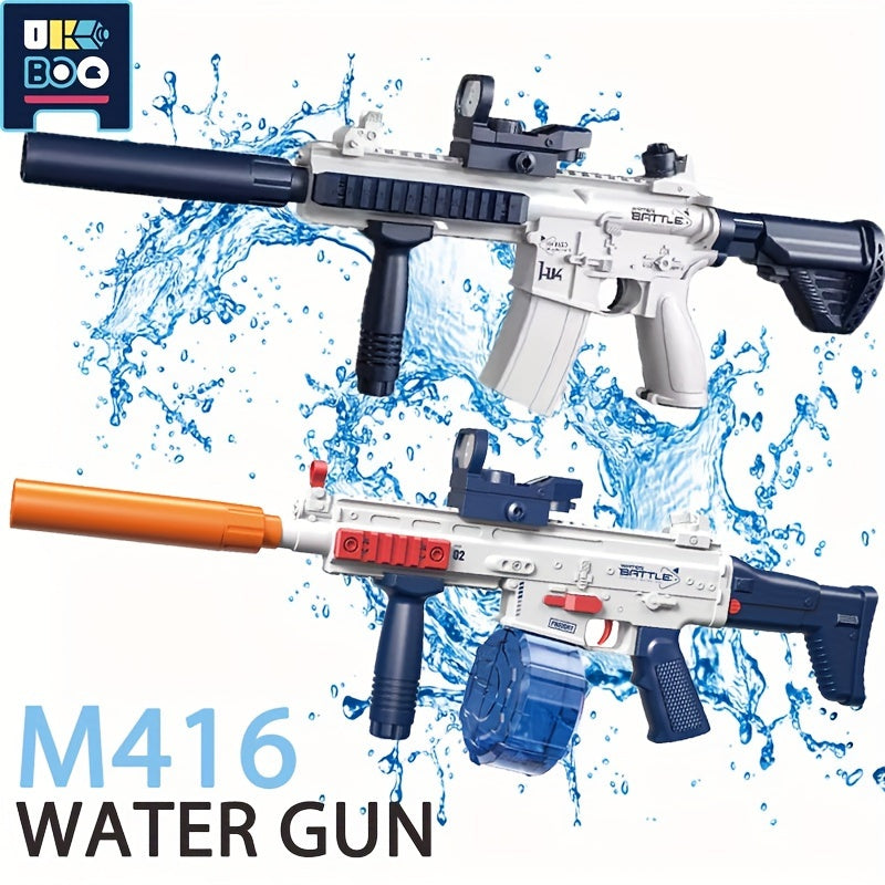 UKBOO USB rechargeable electric water gun for adults: long range, automatic squirt toy for summer outdoor and pool fun.