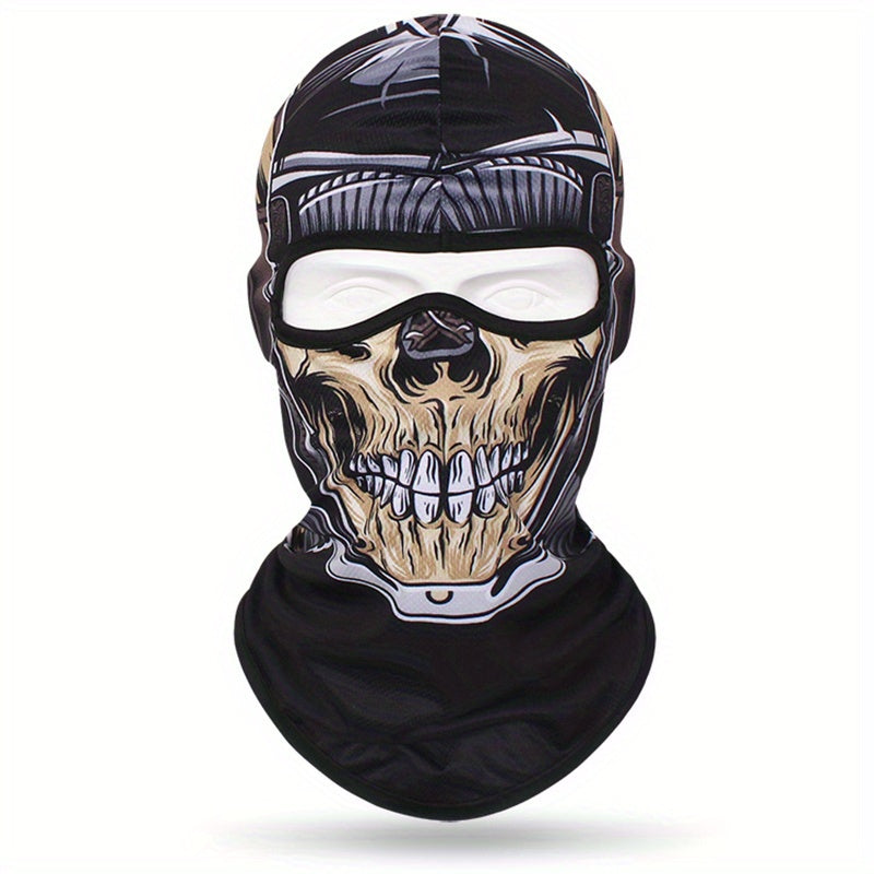 Full Face 3D Anime Skull Balaclava Ski Mask for Hip Hop Style, Suitable for both Men and Women, Perfect for Cycling, Motorcycle Riding, Skiing and Outdoor Sports