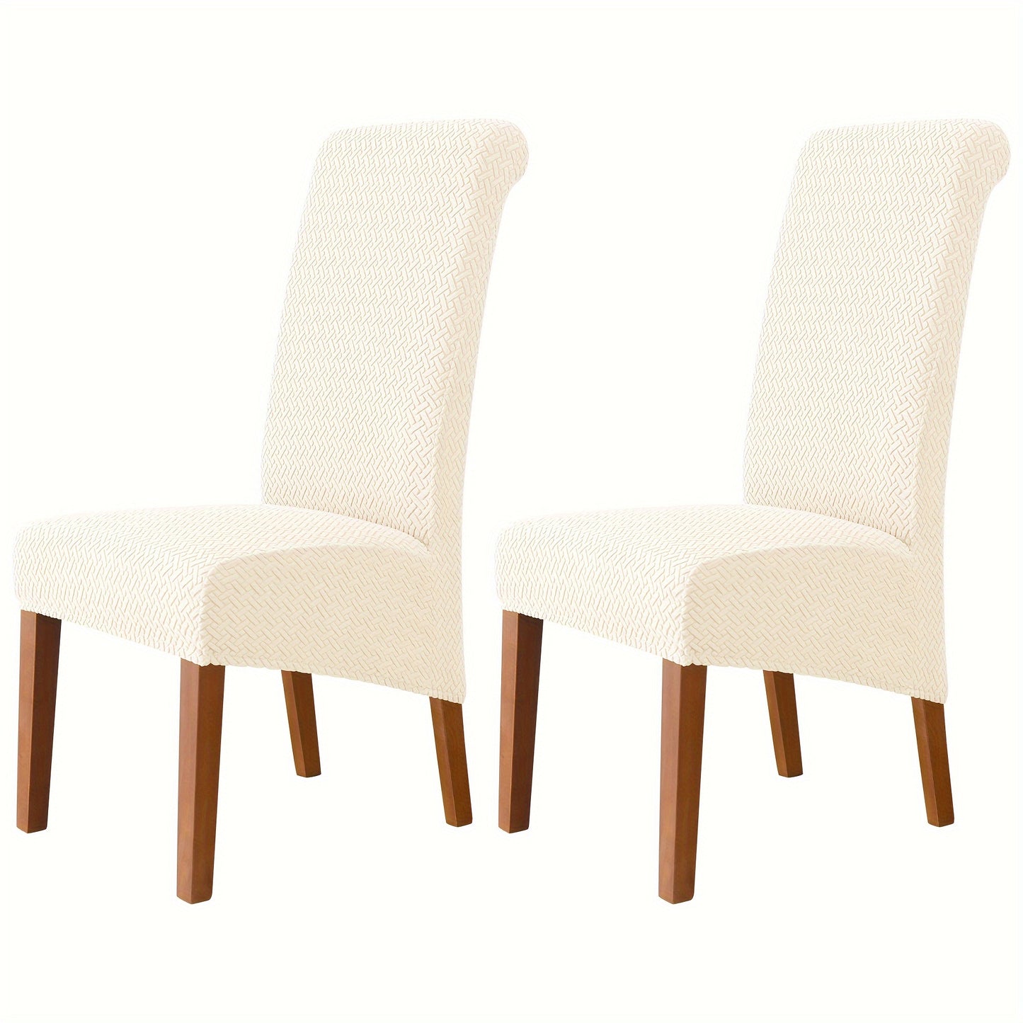 Jacquard high back dining chair slipcovers in sets of 2 or 4 for home or office use.