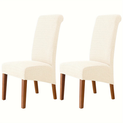 Jacquard high back dining chair slipcovers in sets of 2 or 4 for home or office use.