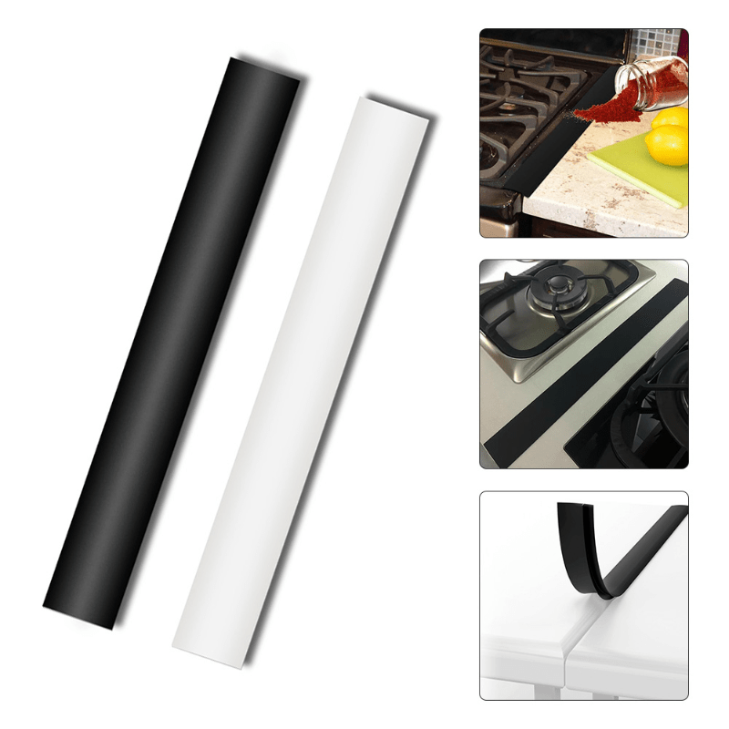 Silicone Kitchen Stove Gap Cover - Sealing Strip for Gas Stoves with Oil & Dirt Resistance, Made with Non-Food Grade Material