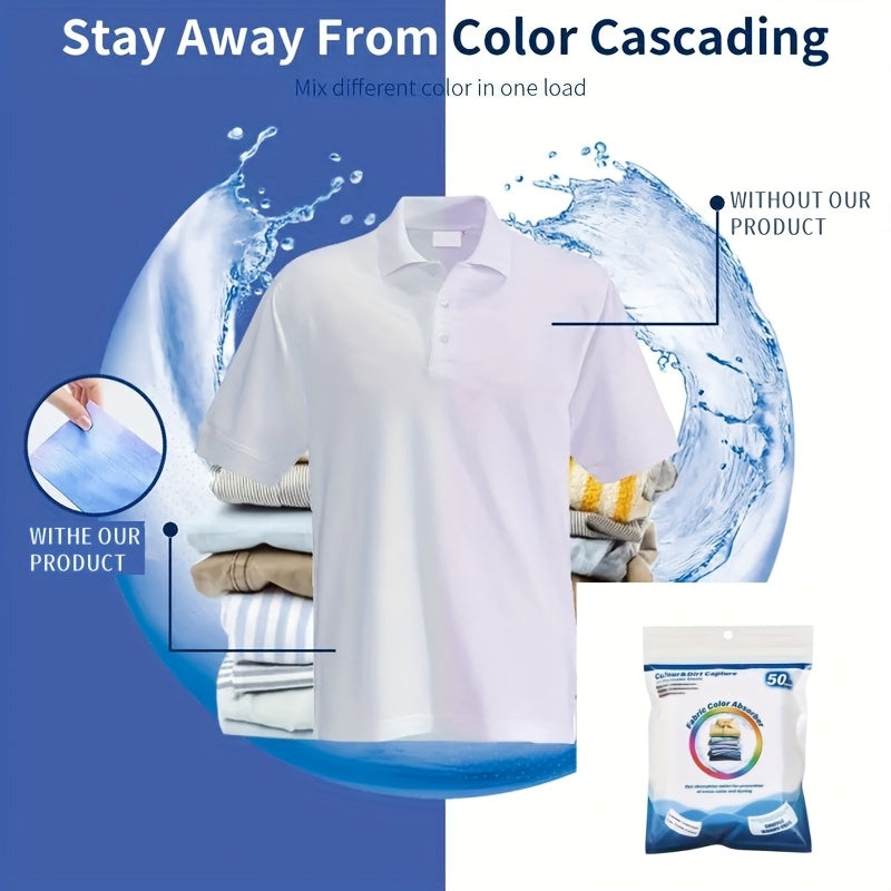 Non-woven fabric laundry sheets prevent fading and brighten clothes, suitable for mixed washing.