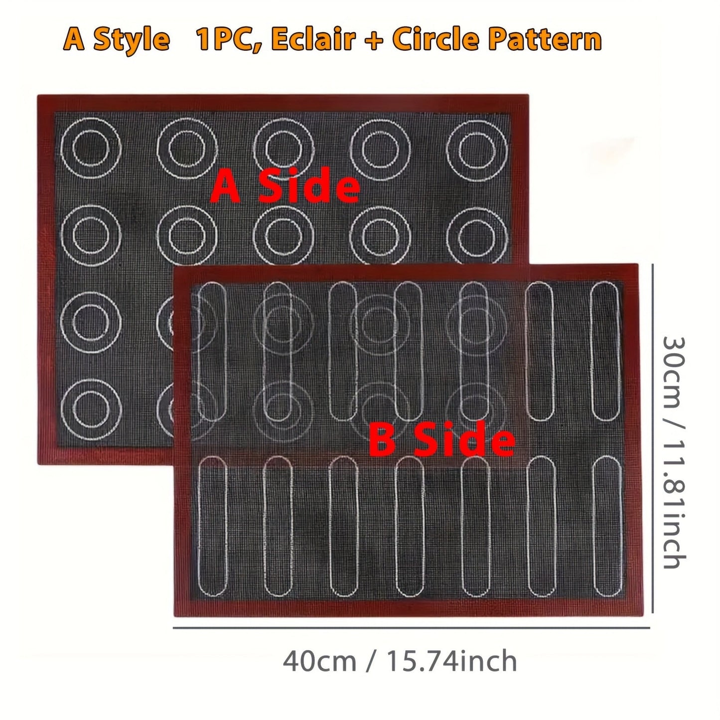 Collection of Hollow Baking Mats with Black Background