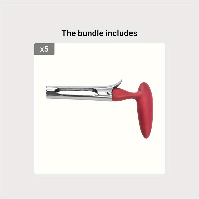 YUHUPHYLLIC Stainless Steel Apple Corer with ergonomic handle and sharp serrated blade for removing cores from various fruits. Manual operation, portable kitchen tool.