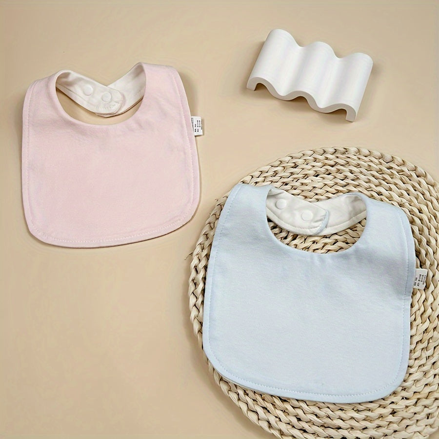 Soft U-shaped adjustable waterproof bibs made of cotton for drooling, ideal for feeding at home and on the go.