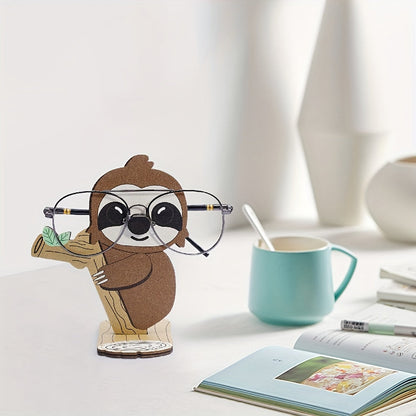 This adorable wooden sloth eyeglass stand is the perfect addition to your home or office decor. Keep your glasses safe and in style with this charming cartoon animal fashion holder. It also makes a wonderful Christmas or New Year gift for your loved ones.