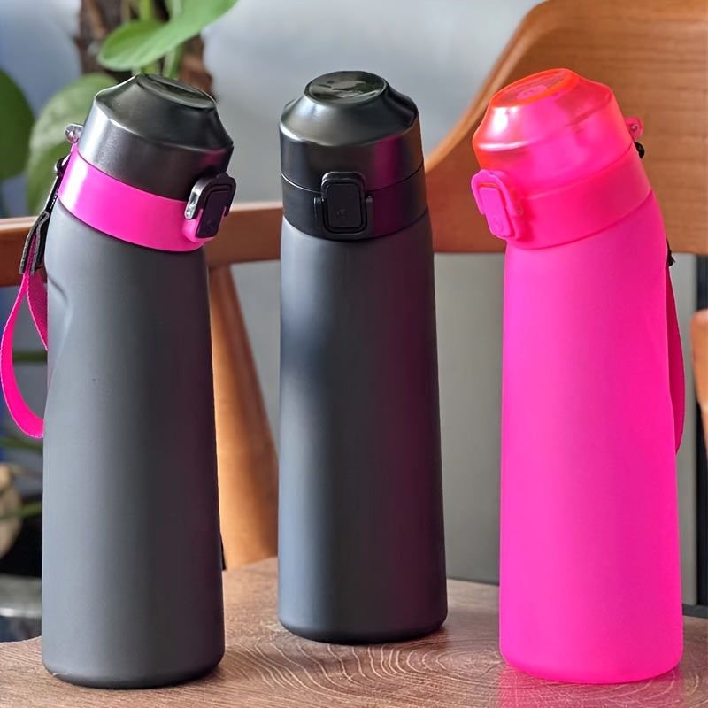 Leak-proof 750ml fruit flavor water bottle with straw for outdoor activities, BPA-free and portable.