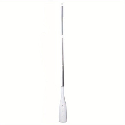 The Hand-Free Self-Wringing String Mop is made of durable plastic material, allowing for 360° flexible rotation for wet and dry use. Perfect for the living room, this household flat sponge cotton mop does not require electricity.