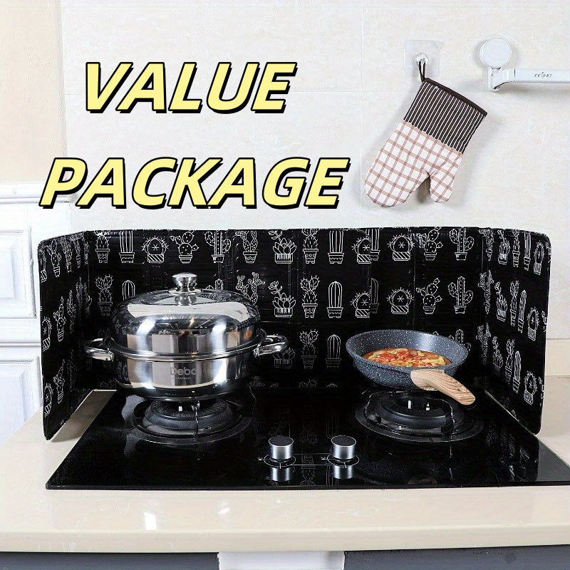 Kitchen Oil Splatter Guard Value Package - Choose from 10, 20, or 30 Pieces. These metal cooking grease splash screens are foldable stove shields with an anti-splash baffle plate and heat insulation, making them a must-have cooking tool.