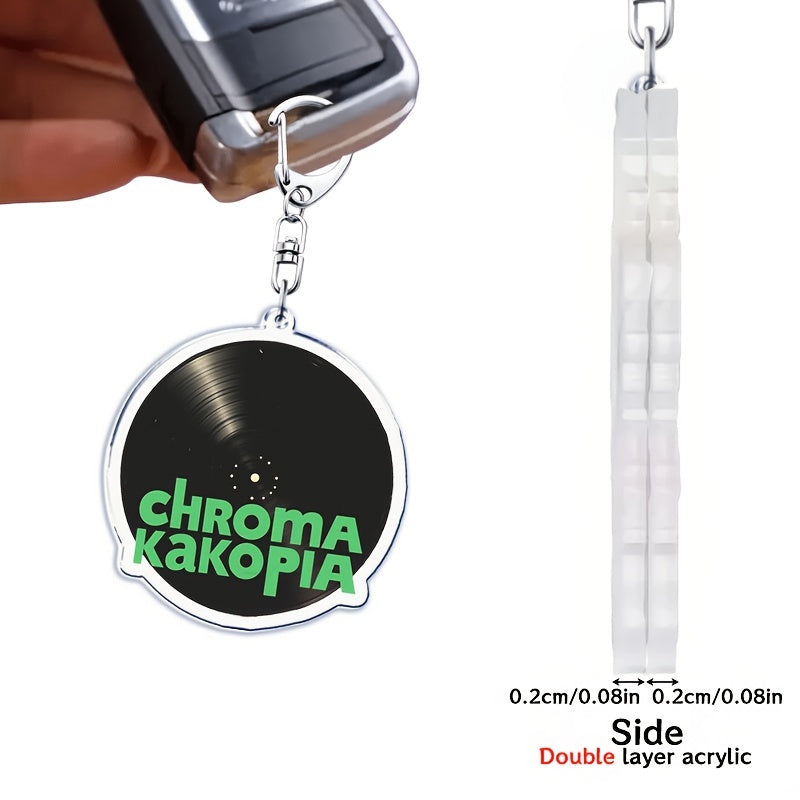 Rapper Keychain featuring Chromakopia Design - Stylish Acrylic Music Album Charm for Bags & Backpacks, with Lobster Clasp Accessory, Ideal Gift for Music Enthusiasts