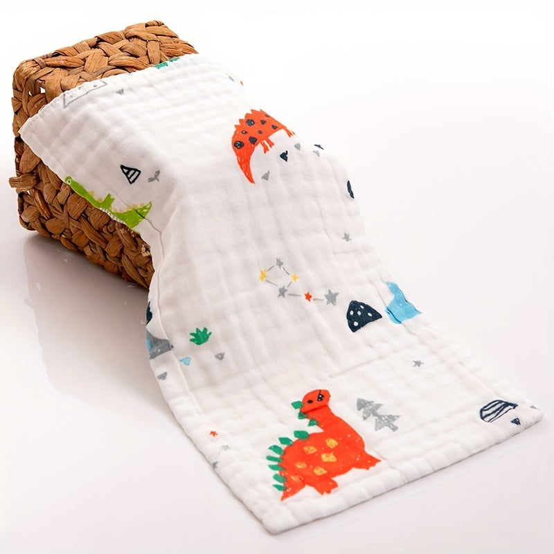 Five 25*50Cm towels with unique, high-density gauze patterns, perfect for everyday bathing.