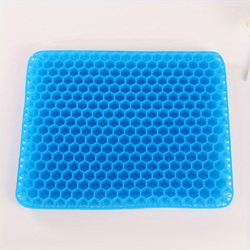 Soft and durable silicone seat cushion with removable cover and non-slip gel bottom, suitable for home, car, and student use.