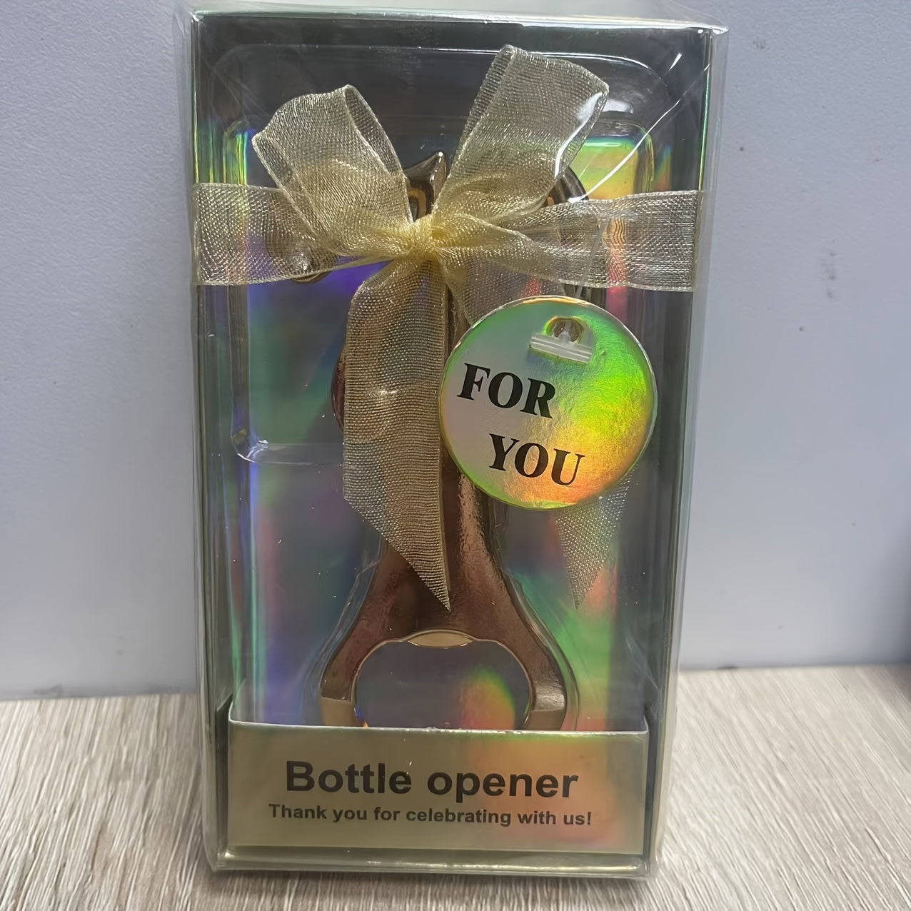 1pc Golden Metal 70th Birthday Beer Opener - Perfect for parties and special occasions. Ideal for weddings, birthdays, and holidays.