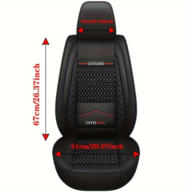 1pc Ynooh Car Seat Cover with Waist Cushion, Anti-Slip & Breathable, Hand Washable, Sponge Filled, Durable Auto Accessory