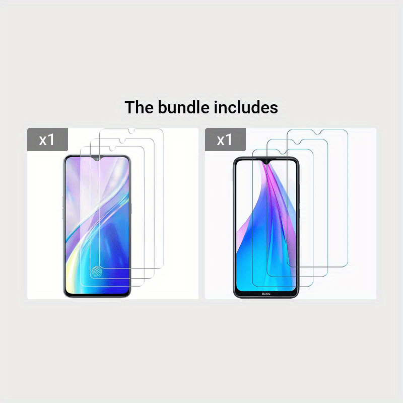 3 tempered glass screen savers for Redmi 7 to 13 and Note 7 Pro to 13 Pro models.