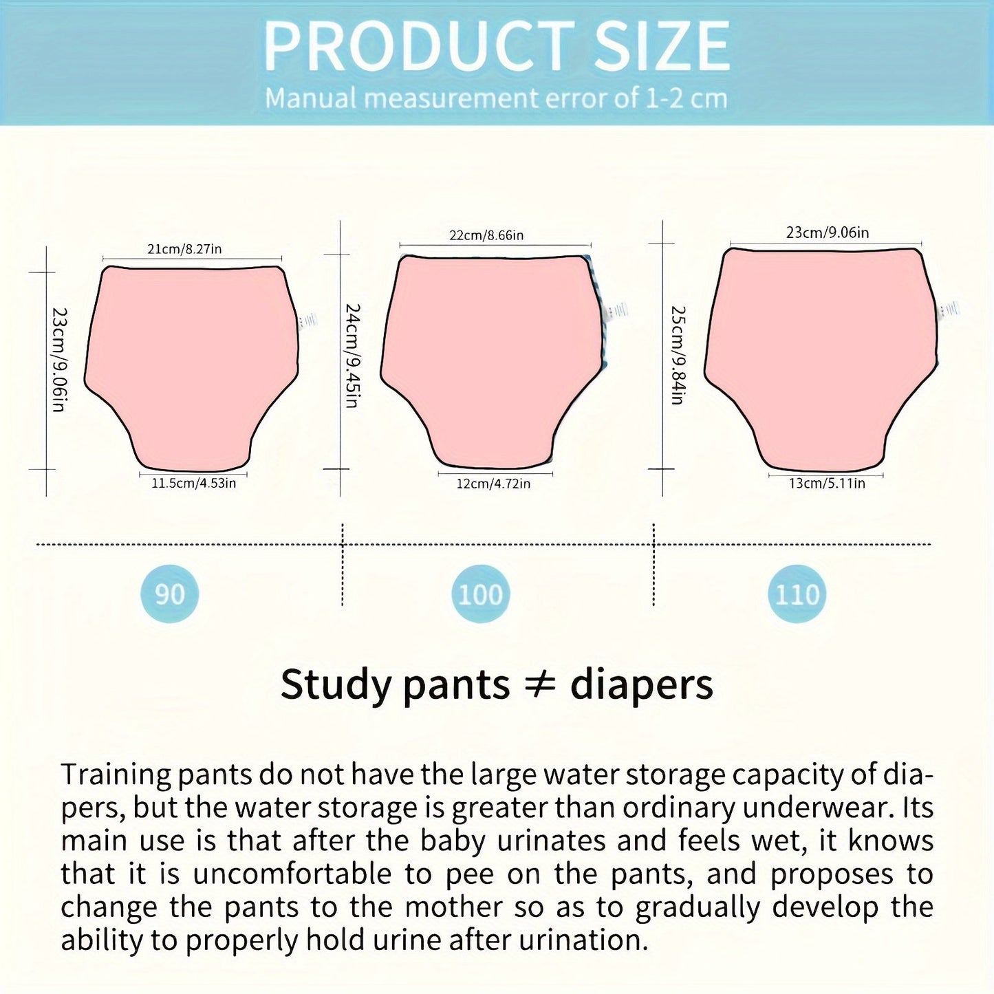 2 pairs of soft potty training pants for girls - reusable cloth diapers with cartoon print in mixed colors/white/pink - great gifts for Halloween and Christmas