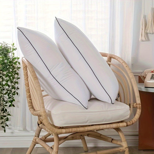 Set of 2 large sleep pillows for all sleep positions, with soft support. Can be used as a bedside or hotel series pillow.