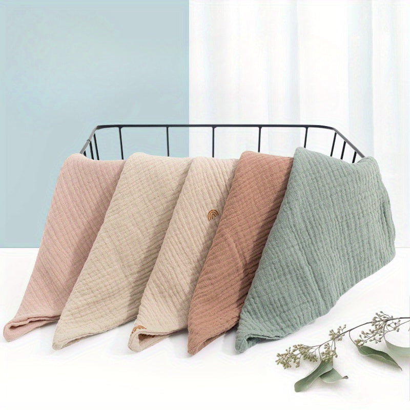 Set of 5 Soft and Absorbent Towels with Modern Striped Design - Great for Face and Hands, Perfect for Home Use as Hand Towels