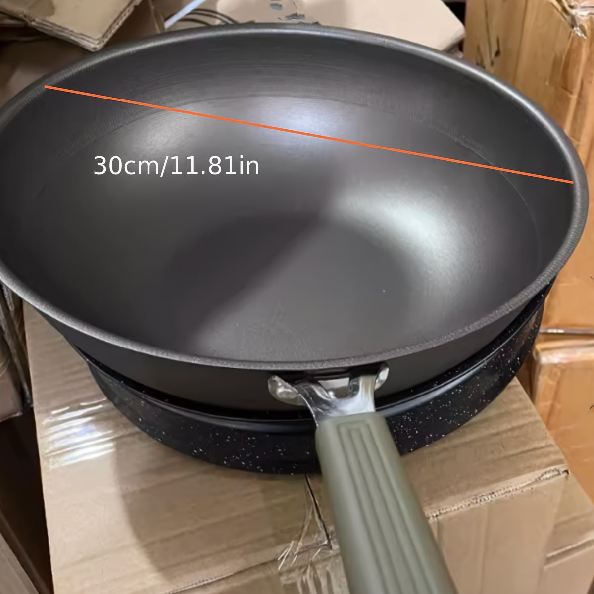 Double-Sided Titanium Non-Stick Wok, Ideal for Home Cooking on Electric or Gas Stoves, Stainless Steel Cookware for the Kitchen