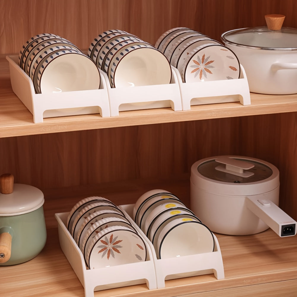 Dish Rack with Partitioned Design for Space-Saving - Made of Food Grade Plastic, Features Open Storage, No Assembly Needed, Convenient Side Standing Design, Practical Dish Drying Shelf