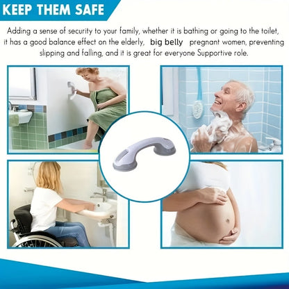 One essential safety handle for shower and bathtub, designed for seniors and individuals with disabilities. This suction cup handle is compatible with tiles, glass, and solid surfaces in the restroom.