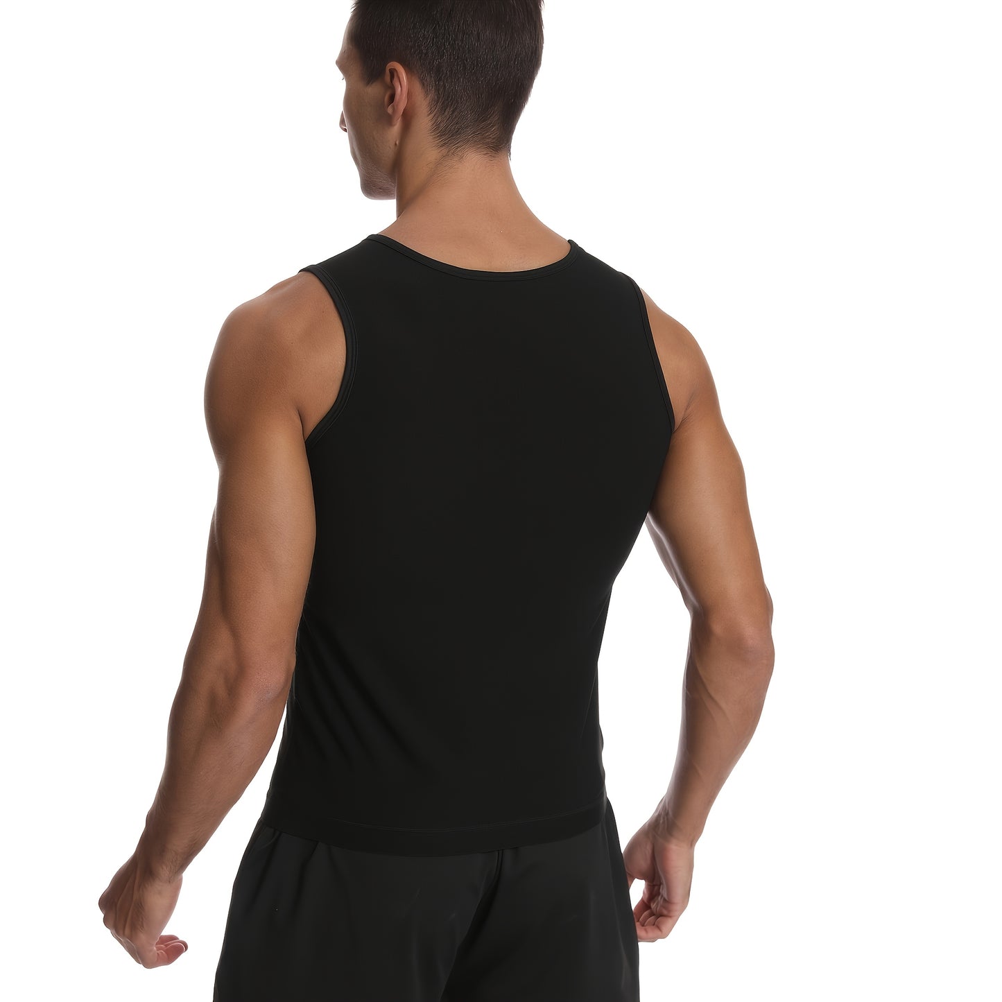 Men's sauna sweat shaping sports clothes for fitness training slimming sportswear.