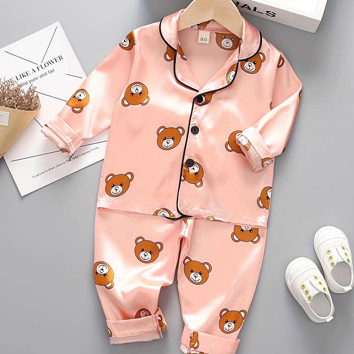 Bear Head Long-Sleeve Cartoon Set