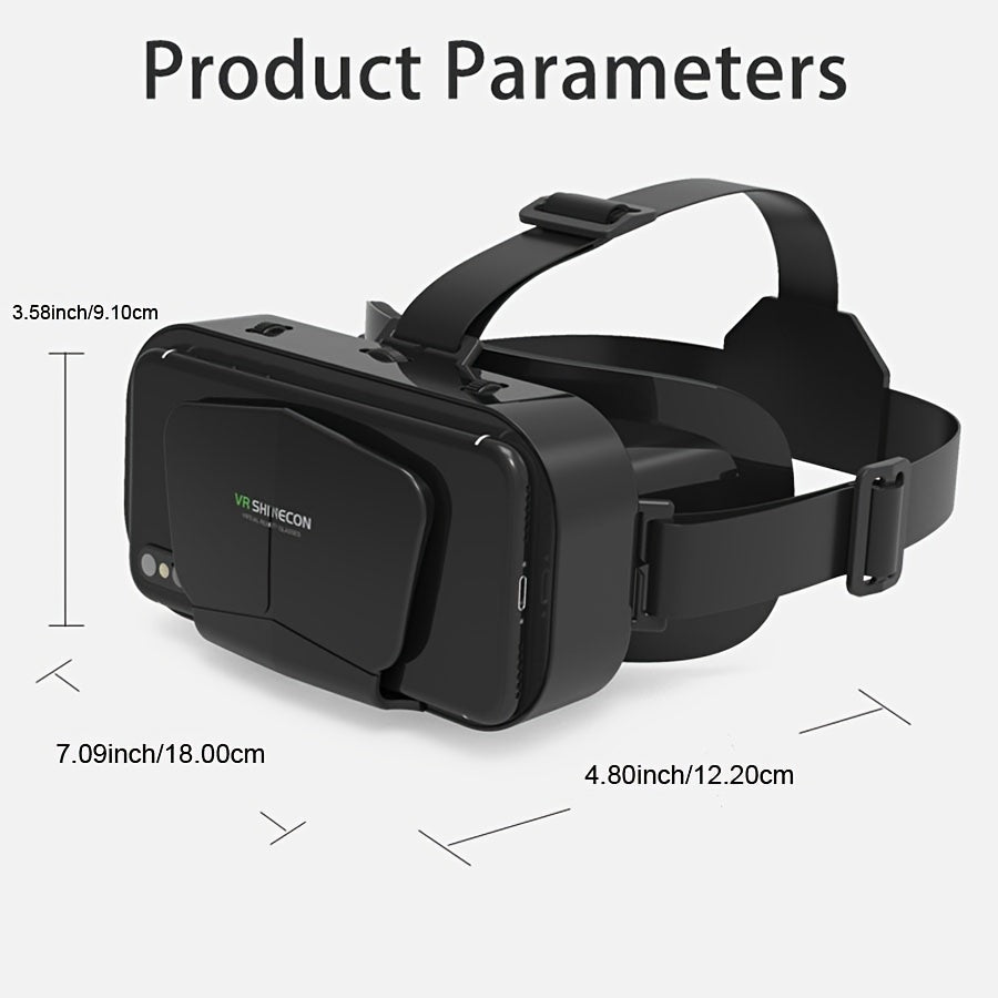 360-Degree Panoramic VR Headset for 11.94-17.78 cm Smartphones - Action Game for Ages 14+, ABS Material