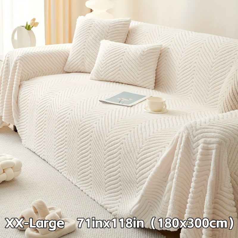 Thickened, pet-friendly sofa cover to protect furniture in bedroom, office, or living room.