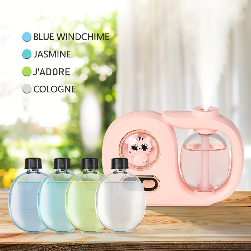 Automatic essential oil diffuser set with timed spraying, digital display, and long-lasting deodorization. Ideal for bedrooms, bathrooms, living rooms, offices, and aroma diffusion.