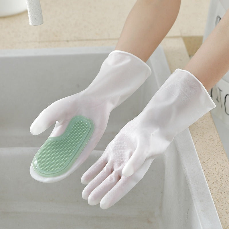 Magic Scrub Dishwashing Gloves are a versatile option for cleaning various areas including the kitchen, bathroom, and outdoors. They are water resistant and lead-free.