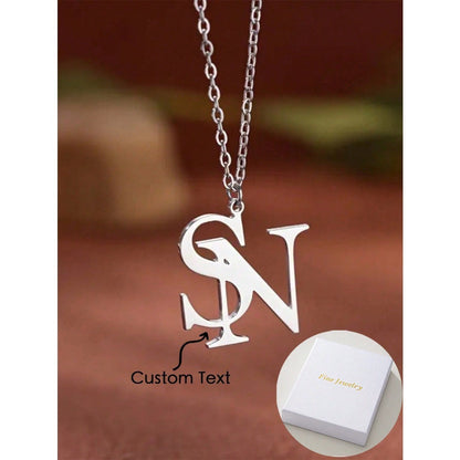 This stunning custom English name necklace boasts a beautiful layered design that is both timeless and classic. It is the perfect accessory for parties, banquets, and weddings. With its minimalist and elegant style, it is versatile enough to be worn by