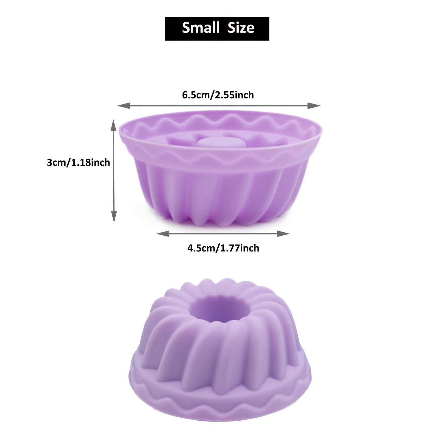 Silicone Muffin Cups Set - Includes 12 Fluted Tube Cake Cups, Reusable Cupcake Liners, and Mini Bundt Molds - Essential Baking Tools, Kitchen Gadgets, and Accessories for Recipes