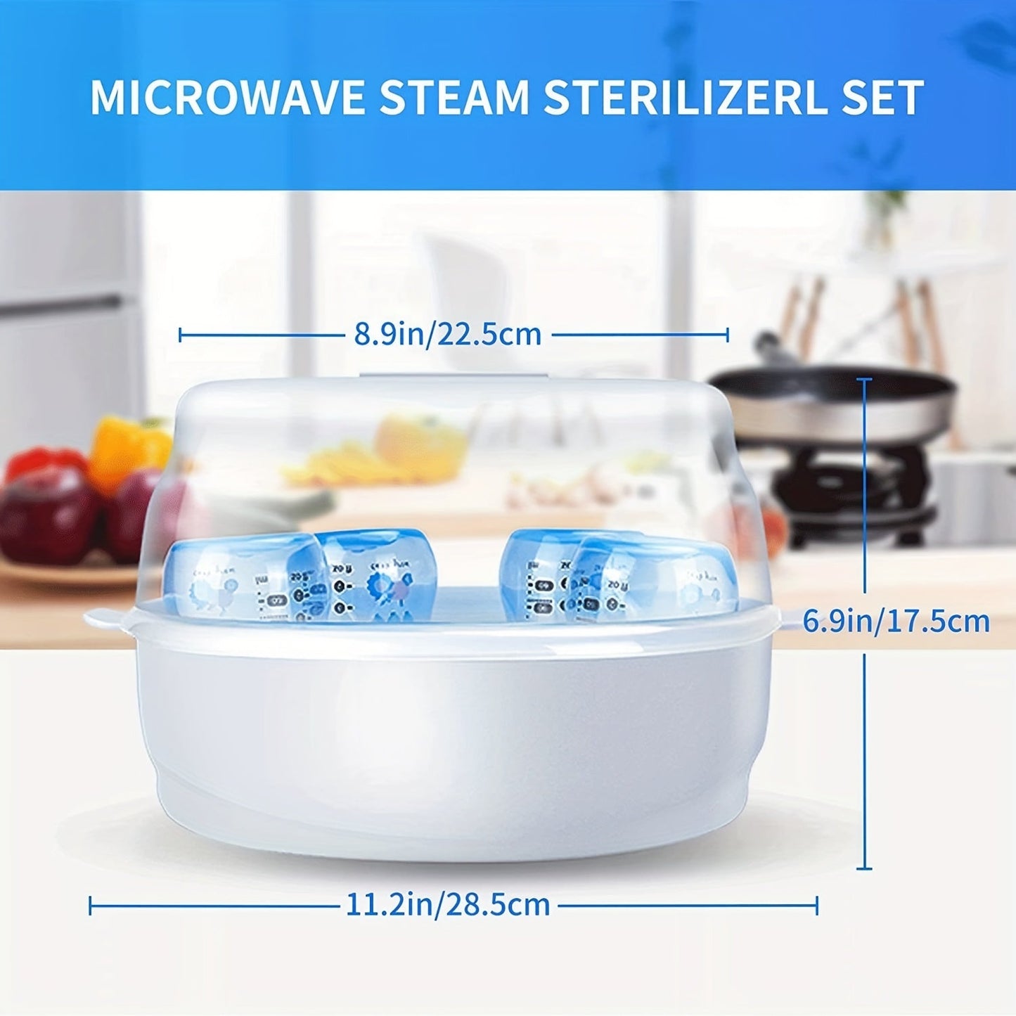 Microwave Steam Sterilizer for Bottles, Disinfection Box - Perfect Gift for Halloween, Christmas, and Thanksgiving Day.