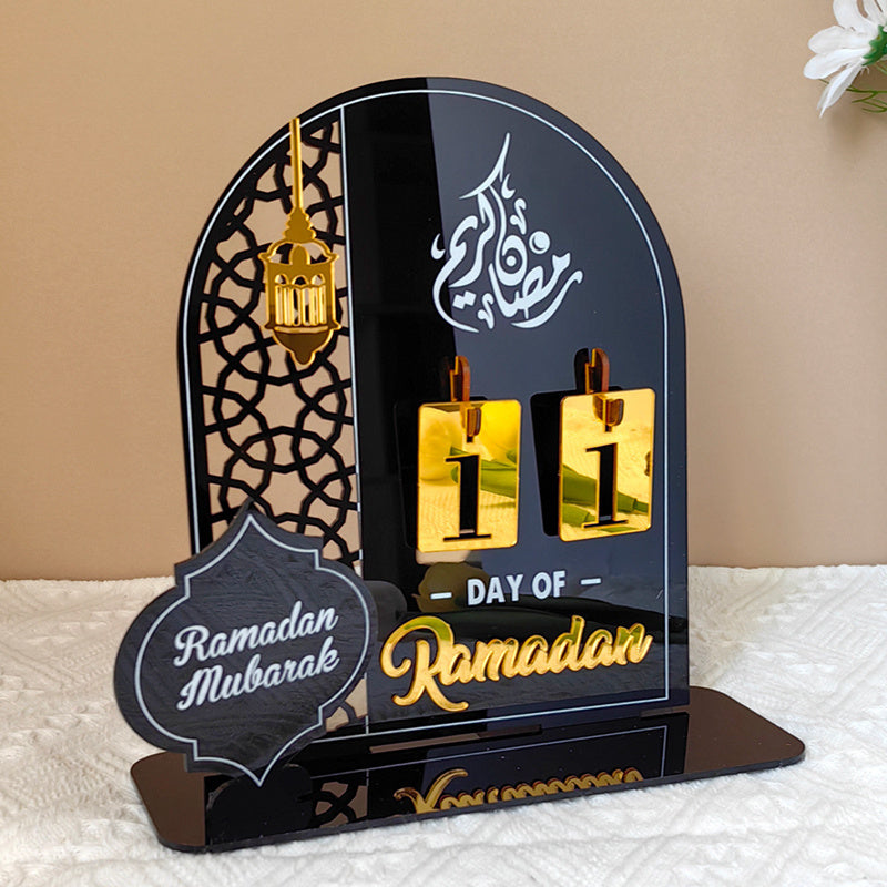 2025 Eid Mubarak acrylic calendar for Ramadan countdown and home decoration