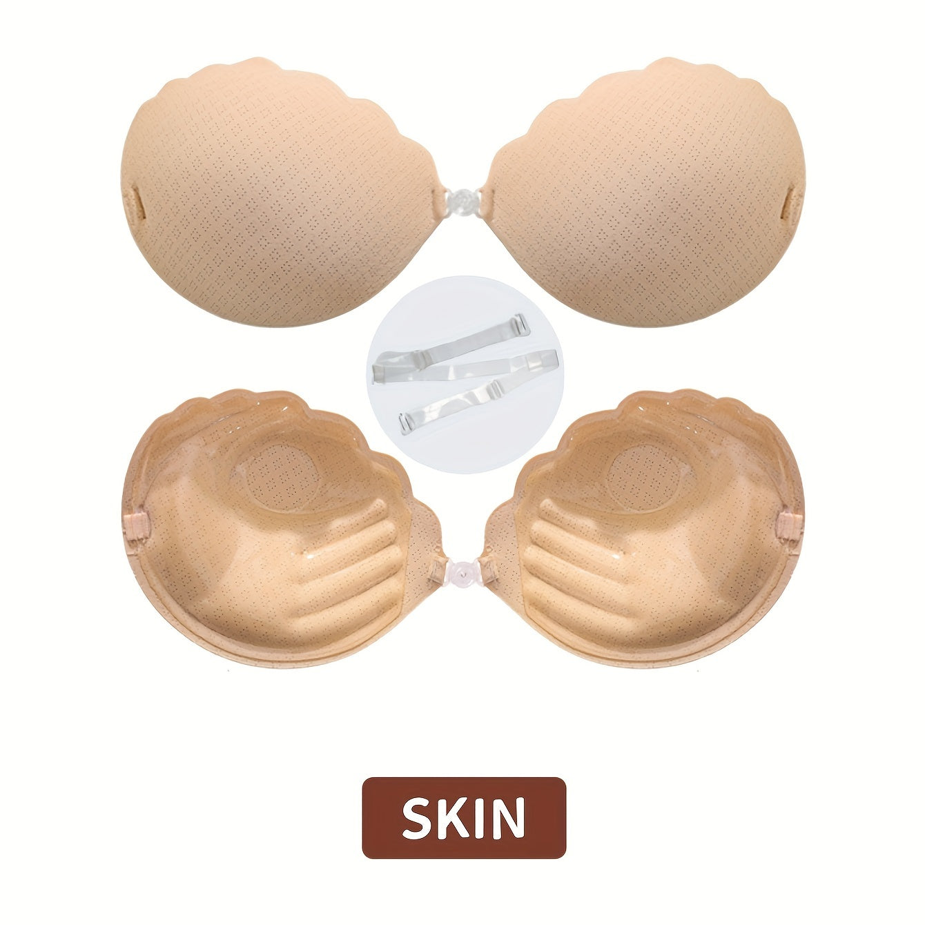 1pc Invisible Stick-On Lift Bra for Women, Strapless & Seamless Silicone Adhesive Push Up.