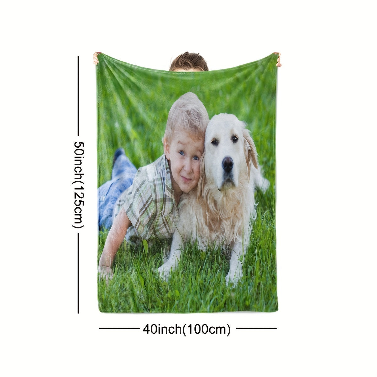 Customize your own 280g Flannel Blanket with personalized family and couple photos. This soft and cozy all-season throw is breathable, tear-resistant, and machine washable.