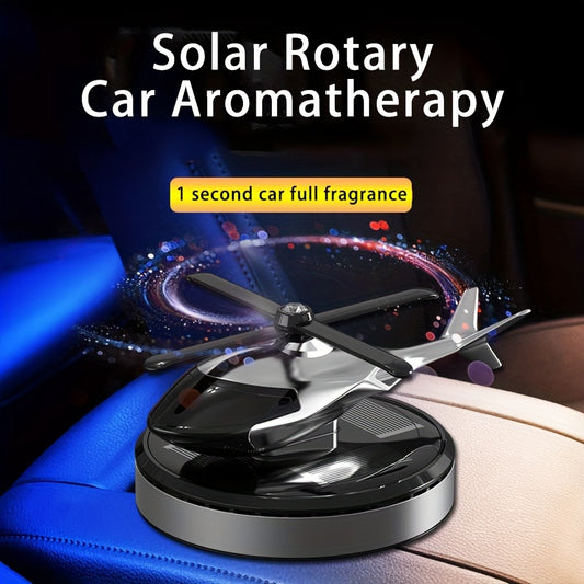 Solar rotating helicopter car decoration model for automotives without fragrance oil.