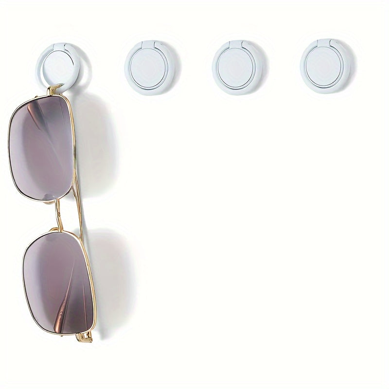 Wall mounted eyeglasses holder for display, organize and hang up to 4 pairs of glasses.