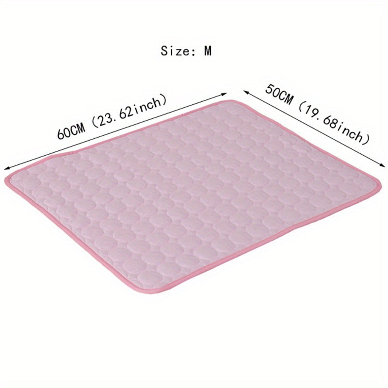 Breathable polyester pet bed for small to medium breeds, ideal for keeping dogs cool in summer.