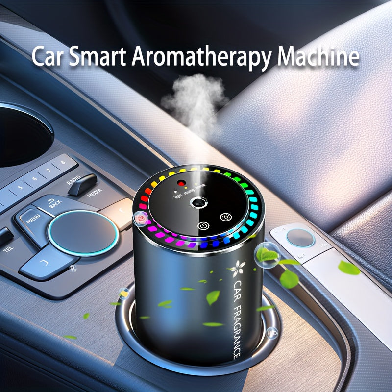 INSKAM Car Smart Aromatherapy Machine: 3 modes, touch sensor, LED ring, rechargeable lithium battery, USB charging, 50ml scent included.