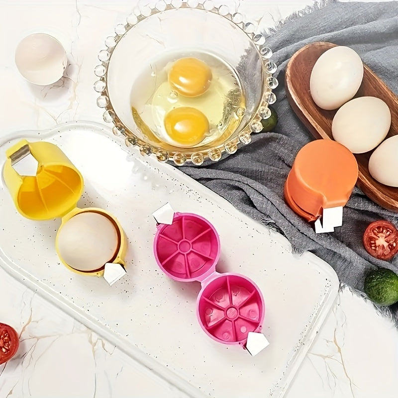 Easily Peel Eggs with 1pc Handheld Egg Peeler - A Convenient, Eco-Friendly Kitchen Tool Made of Plastic for Baking and Cooking. Perfect for Home Kitchen Storage and Organization. Shell Cracker and Wooden-Free!