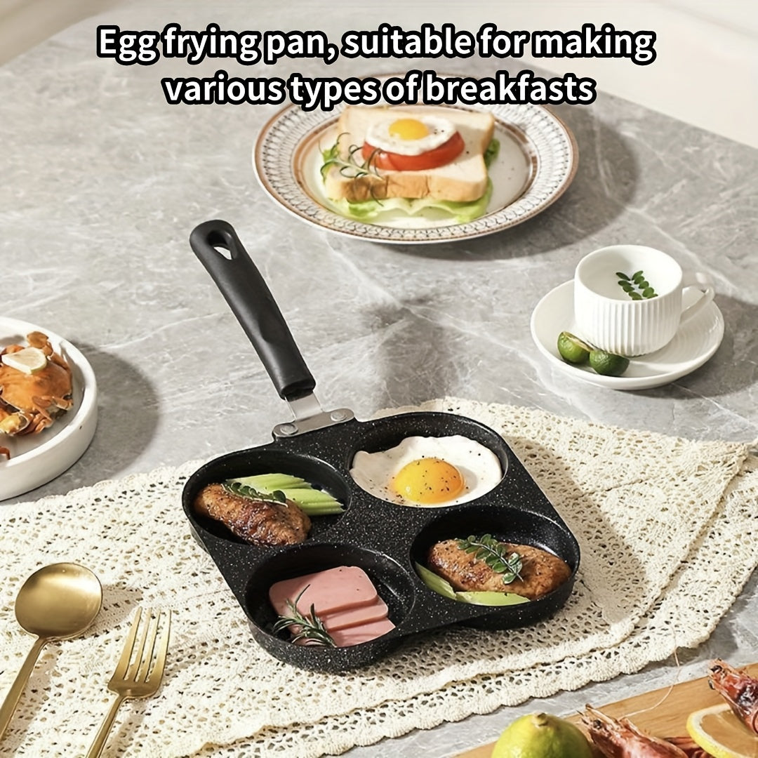 GUANHUANG Cast Iron Non-Stick Egg Frying Pan, Ideal for Gas & Electric Stoves, Multi-Stove Design, Sleek Modern Style