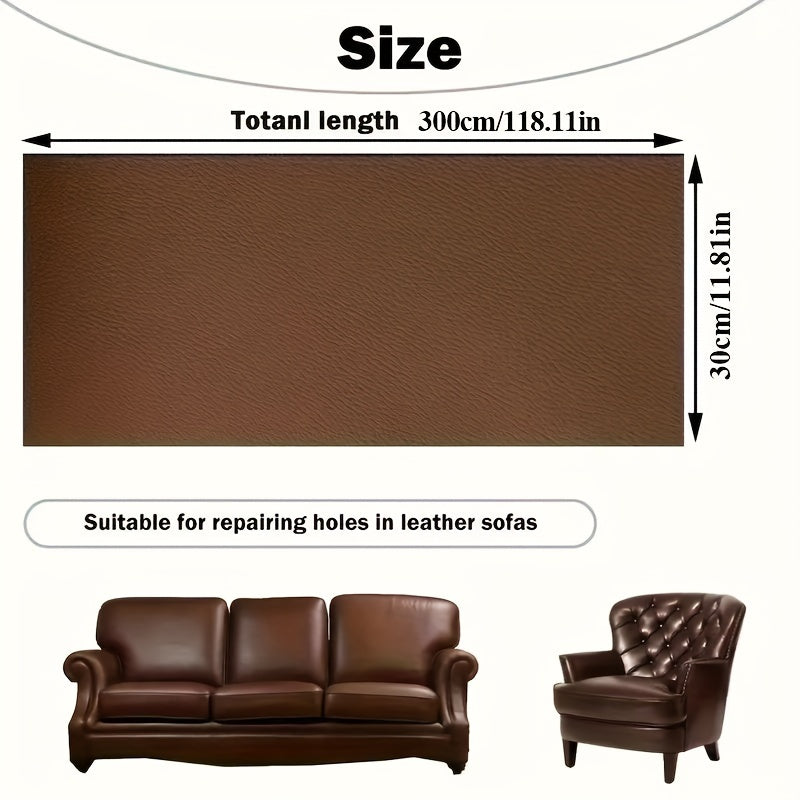 Self-adhesive PU leather sofa repair patch for furniture.