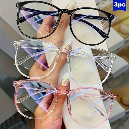 Unisex anti-blue light glasses with trendy oval frames