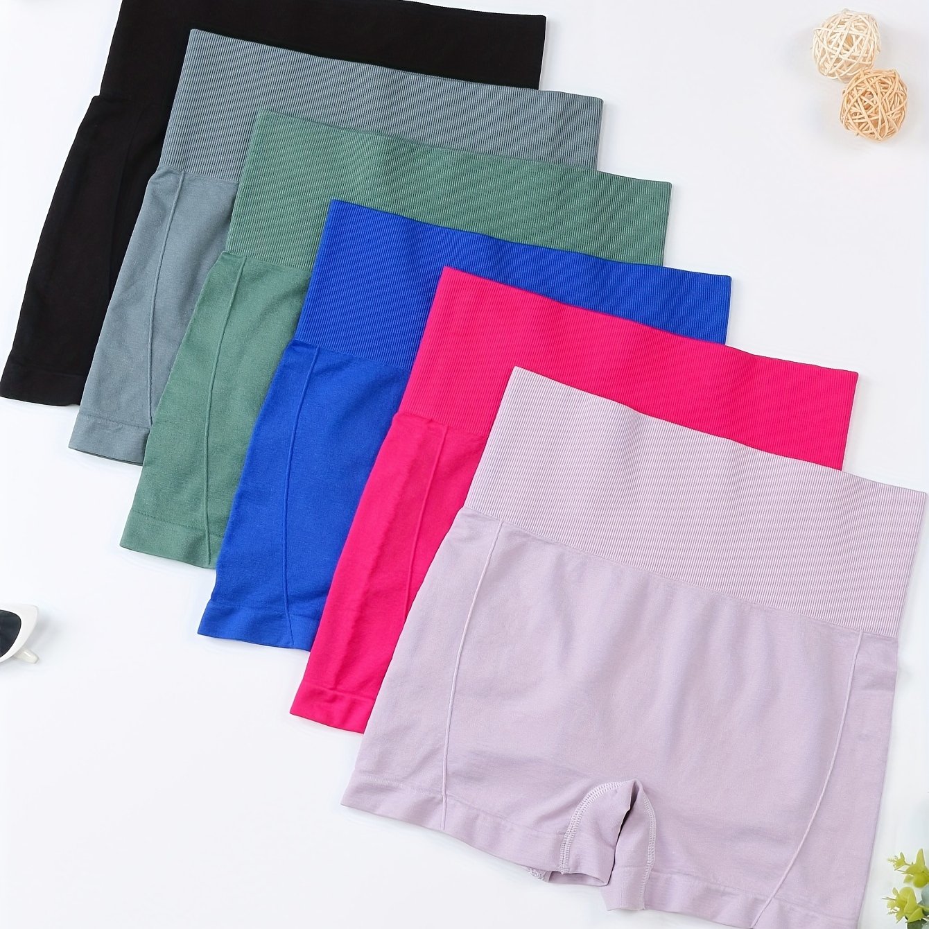 ZIMI KOLLEKSIYASI Ayollar uchun Yuqori Bel Tummy Control Yoga Shortlari - Buts Lift qilish, Cho'ziluvchan Nylon/Elastan aralashmasi, Havo o'tkazuvchi mato, Qo'l bilan yuvish mumkin, Seamless dizayn, Qulay moslik, Ajoyib uchun