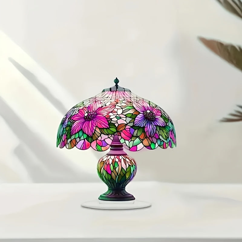 Bohemian style acrylic table lamp, perfect for home and office decor, versatile desktop decoration, great holiday gift.