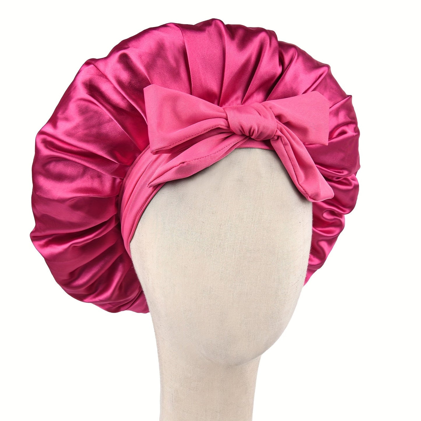 Satin Bonnet Silk Sleep Cap Adjustable Headwear with Tie Band - Perfect Christmas Gift for Women and Men