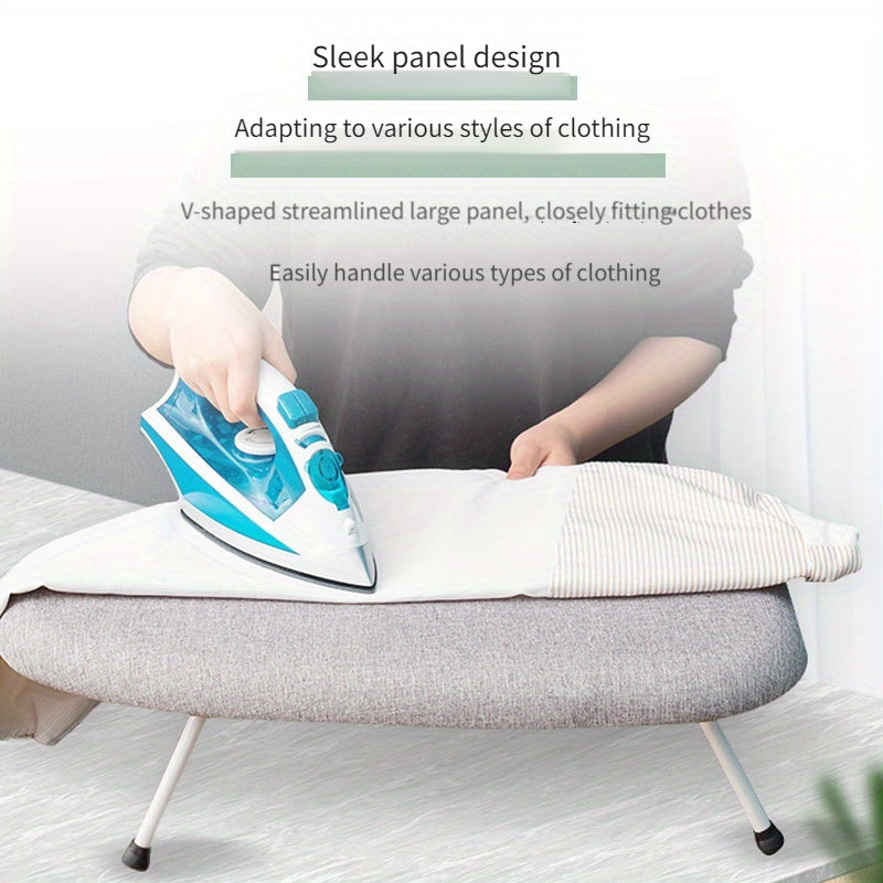 Portable ironing pad with heat insulation cloth, perfect for hanging behind the door. This thickened and foldable household ironing board is a great gift for mothers or friends who enjoy household gadgets.