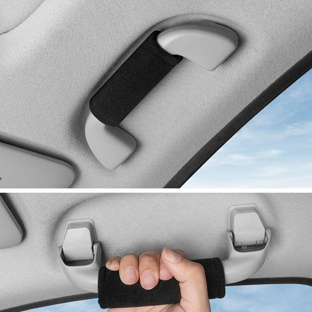 4 car interior supplies for roof armrest and interior handle protection cover.